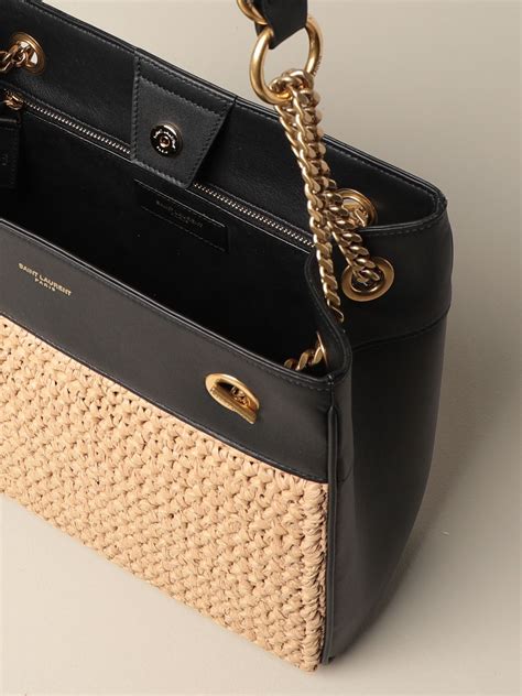 borsa in paglia ysl|Borse Donna .